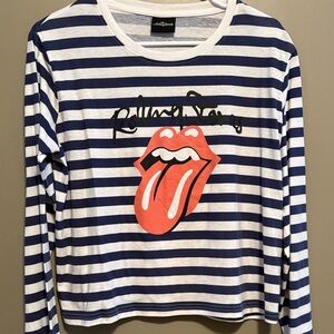 Rolling Stones top cotton/polyester long sleeve no flaws size M